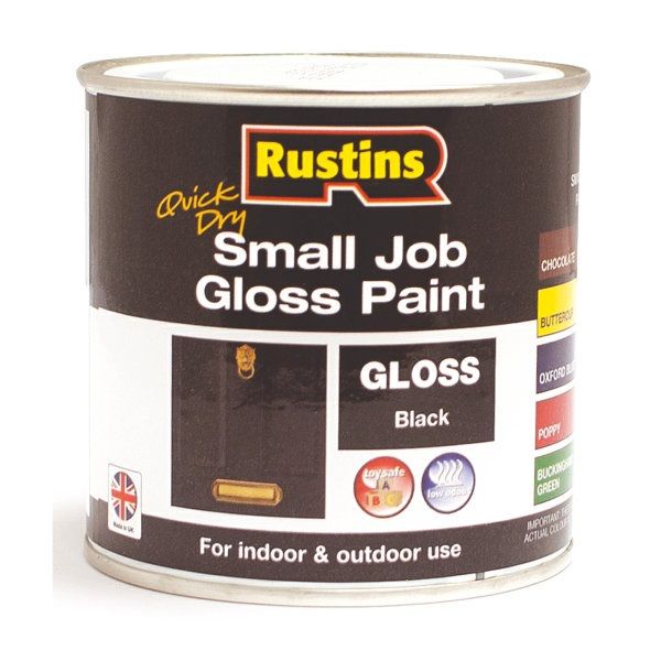 RUSTINS Small Job Quick Drying Black Gloss 250ml