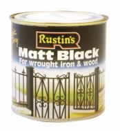RUSTINS Matt Black Paint Wood/metal 250ml