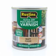 RUSTINS Varnish Quick Drying Poly Clear Matt 500ml