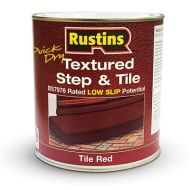 RUSTINS Qd Textured Step & Tile Paint Gloss Red 500ml