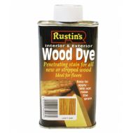 RUSTINS Wood Dye Light Oak Int/ext (turps) 250ml