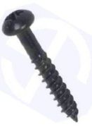 FRIULSIDER 07400E30016 WoodScrew Rnd Pozi 3.0x16mm Black ZP