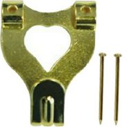  Picture Hooks No3 Pack 3 Electro Brass