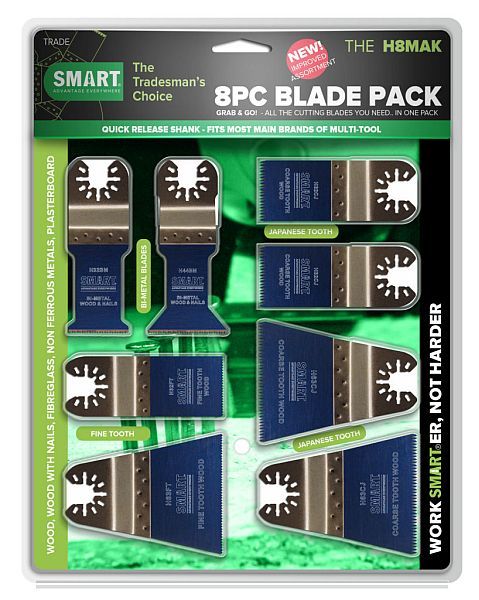 SMART H8MAK 8 Piece Multitool Blade Kit
