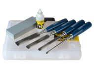 STANLEY Wood Chisel Set 4pc Oilstone