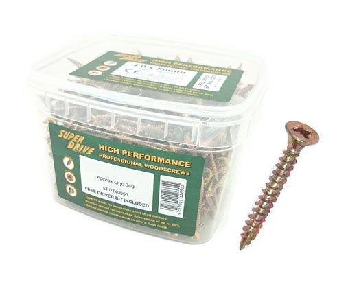  Superdrive Pozi CSK Screw 5.0x50mm Pk450 YZ