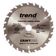 TREND CSB/16524T Craft Saw Blade 165mm X24t X20 Thin