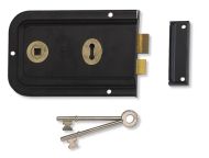 UNION J1445-BJ Rim Sash Lock 3 Lever 152mm Black
