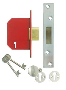 UNION J2100S-PL-3.0 5 Lever Strongbolt Dead Lock BS 81mm Brass