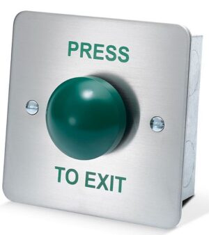 Press To Exit Switch Std Dome SS/Green (EACH)