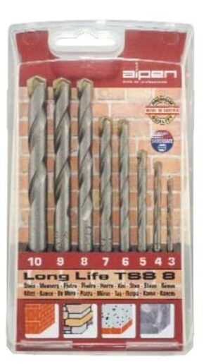ALPEN Masonry Perc/Rotary Bit Set 8 3-10mm (SET)