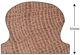 Handrail 96x63mm (METRE)