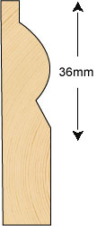 Skirting 36mm (METRE)