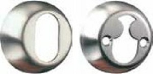 ASSA Out & In Cylinder Ring Set 18mm Satin Chrome (EACH)