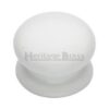 HERITAGE BRASS 5032 Cabinet Knob White Plain 32mm (EACH)