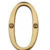 Numeral Face Fix 76mm No.0 Polished Brass (EACH)