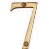 Numeral Face Fix 76mm No.7 Polished Brass (EACH)