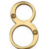 Numeral Face Fix 76mm No.8 Polished Brass (EACH)