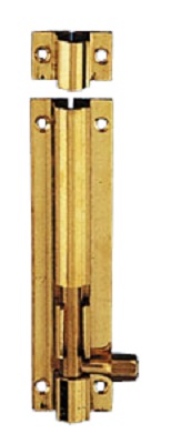 Barrel Bolt Straight 75x25mm Polished Brass (EACH)
