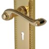 Georgian Lever Lock 152x52mm Polished Brass (SET)