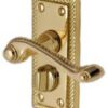 Georgian Lever Privacy Furn 111x51mm Pol Brass (SET)