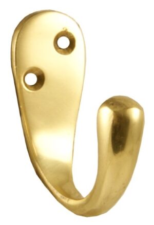 Robe Hook Single 51mm Polished Brass (EACH)