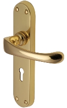 Gloucester Lever Lock Furn 185x41mm Polished Brass (SET)