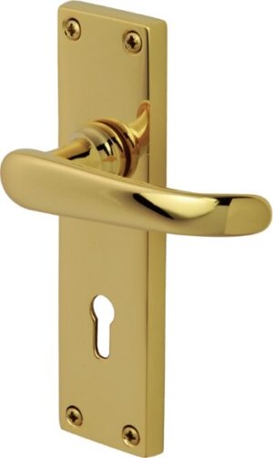 Windsor Lever Lock Furniture 154x40mm P/Brass (SET)