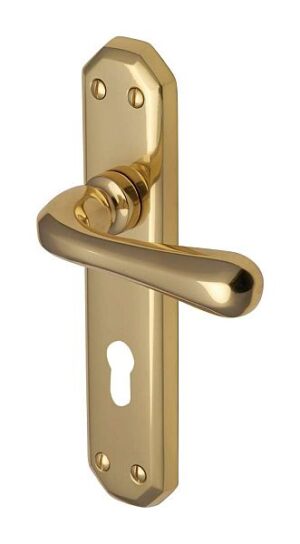 Charlbury Lever Lock Furniture 183x41mm P/brass (SET)