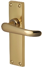 Windsor Lever Latch Furniture 154x40mm P/brass (SET)