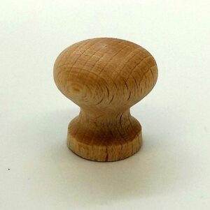 Knob 25mm Dia Plain Beech (EACH)