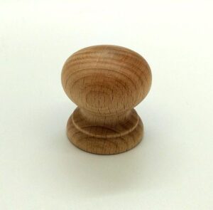 Knob 32mm Dia Plain Beech (EACH)