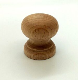 Knob 38mm Dia Plain Beech (EACH)