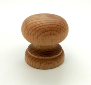 Knob 50mm Dia Plain Beech (EACH)