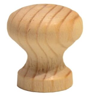 Knob 25mm Dia Plain Pine (EACH)