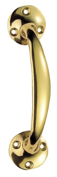 CARLISLE BRASS AA36 Pull Handle Victorian Bow 150mm Polished Brass (EACH)