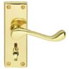 Scroll Furniture Lever Privacy Polished Brass (SET)