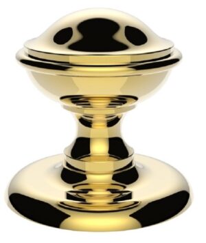 Centre Door Knob Rnd 3 Victorian Polished Brass (EACH)