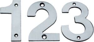 Numeral Face Fix 100mm No.4 Stainless (EACH)