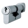 Euro Cylinder & Turn 80mm Satin Chrome (EACH)