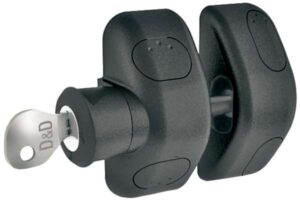 D&D TECHNOLOGIES Magnalatch Side Pull Lock Black (EACH)