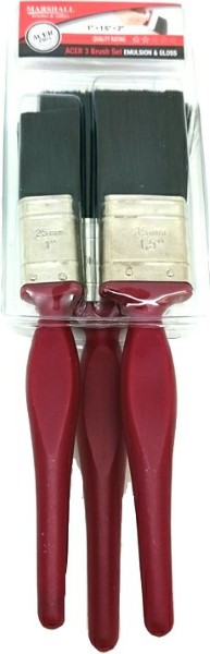 MARSHALL Acer Synthetic Brush 3 Pce 1.0-1.1/2-2.0in (SET 3)