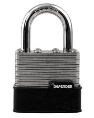 DEFENDER Padlock Open Shackle Laminated 50mm (EACH)