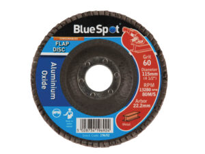 BLUESPOT Sanding Flap Disc 115x22.2mm 60g (EACH)