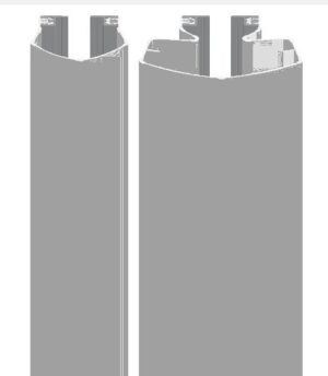 ELLEN FP5090-198GRY Door Finger Protector 1.98m PVC Grey (SET)