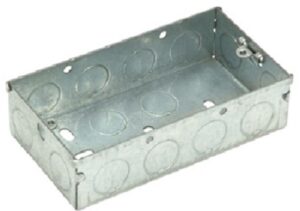Metal Back Box 2 Gang 35mm (EACH)