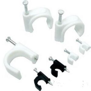 Round 10mm Cable Clips Flex 2.5mm White (EACH)