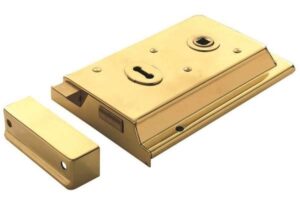 EUROSPEC RSE8064PB Rim Lock 155x105mm Polished Brass (EACH)