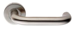 Safety Lever On Sprung Rose 19mm Dia 304 PSS (PAIR)