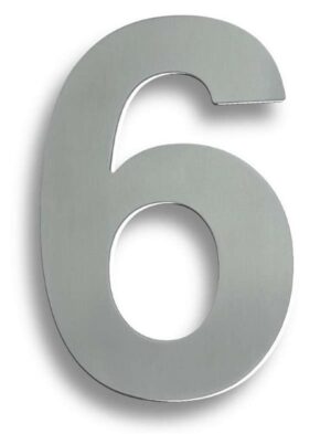 EUROSPEC NUM10176/9SSS Numeral 178mm No.6 Or 9 Satin Stainless Steel (EACH)